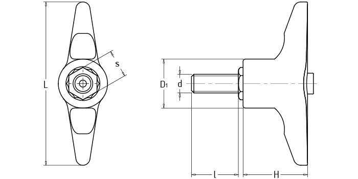 T型可調位緊定手柄