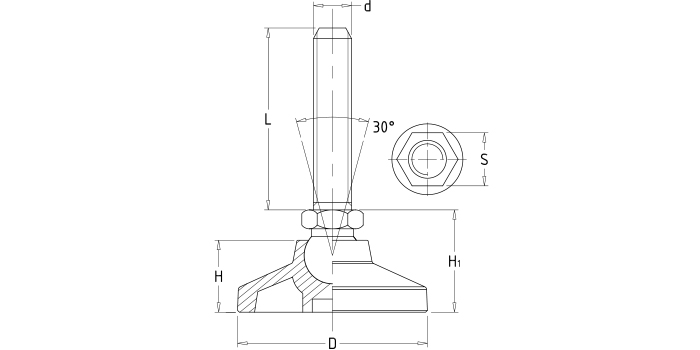 萬向調節支撐腳
