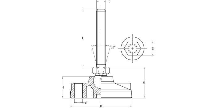 萬向調節支撐腳
