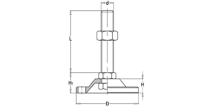 碳鋼固定調節支撐腳