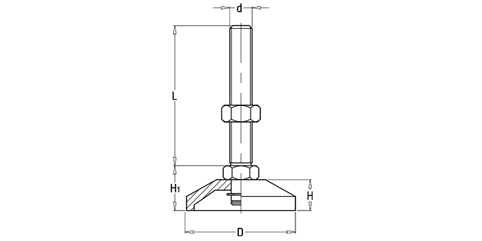 不銹鋼固定調節支撐腳
