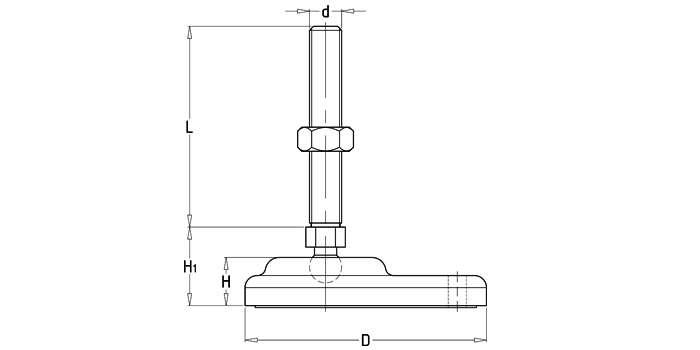 尼龍不對稱調(diào)節(jié)支撐腳